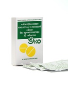 Аскорбиновая кислота с глюкозой Экотекс, 30 таблеток по 0.1 г - Фото 1