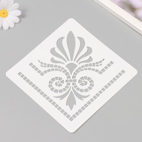 Пластиковый трафарет для творчества «Плитка витражи», 15×15 см