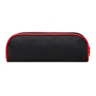 Пенал мягкий, 1 отделение, 80 х 210 х 40 мм, объёмный, ПМ1о-24, Calligrata Black, чёрный/красный - фото 23363463