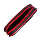 Пенал мягкий, 1 отделение, 80 х 210 х 40 мм, объёмный, ПМ1о-24, Calligrata Black, чёрный/красный - фото 23723444