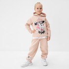 Толстовка (худи) для девочки MINAKU: CRUSH, розовая, рост 128 см 9906689 - фото 12650951