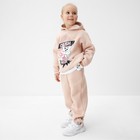 Толстовка (худи) для девочки MINAKU: CRUSH, розовая, рост 128 см 9906689 - фото 11903318