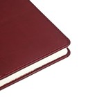 Ежедневник недатированный А5, 136 листов VELVET INDEX, твёрдая обложка, искусственная кожа, ламинация Soft Touch, ляссе, тонированный блок 70 г/м2, бордовый - фото 23353263