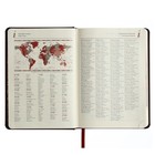 Ежедневник недатированный А5, 136 листов VELVET INDEX, твёрдая обложка, искусственная кожа, ламинация Soft Touch, ляссе, тонированный блок 70 г/м2, бордовый - фото 23353264