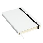 Ежедневник недатированный А5, 160 листов MEGAPOLIS VELVET, твёрдая обложка, искусственная кожа, ляссе, на резинке, тонированный блок 70 г/м2, белый - фото 23353360