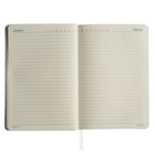 Ежедневник недатированный А5, 160 листов MEGAPOLIS VELVET, твёрдая обложка, искусственная кожа, ляссе, на резинке, тонированный блок 70 г/м2, белый - фото 23441193