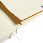 Ежедневник недатированный А5, 160 листов MEGAPOLIS VELVET, твёрдая обложка, искусственная кожа, ляссе, на резинке, тонированный блок 70 г/м2, белый - фото 23441196