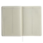 Ежедневник недатированный А5, 160 листов MEGAPOLIS VELVET, твёрдая обложка, искусственная кожа, ляссе, на резинке, тонированный блок 70 г/м2, белый - фото 23353363