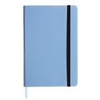Ежедневник недатированный А5, 160 листов MEGAPOLIS VELVET, твёрдая обложка, искусственная кожа, ляссе, на резинке, тонированный блок 70 г/м2, зефирный голубой - фото 320771143