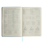 Ежедневник недатированный А5, 160 листов MEGAPOLIS VELVET, твёрдая обложка, искусственная кожа, ляссе, на резинке, тонированный блок 70 г/м2, зефирный голубой - фото 23353374