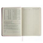 Ежедневник недатированный А5, 160 листов MEGAPOLIS VELVET, твёрдая обложка, искусственная кожа, ляссе, на резинке, тонированный блок 70 г/м2, зефирный розовый - фото 23401186