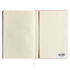 Ежедневник недатированный А5, 160 листов MEGAPOLIS VELVET, твёрдая обложка, искусственная кожа, ляссе, на резинке, тонированный блок 70 г/м2, зефирный розовый - фото 23401188