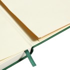 Ежедневник недатированный А5, 160 листов MEGAPOLIS VELVET, твёрдая обложка, искусственная кожа, ляссе, на резинке, тонированный блок 70 г/м2, зелёный - Фото 17
