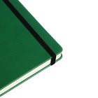 Ежедневник недатированный А5, 160 листов MEGAPOLIS VELVET, твёрдая обложка, искусственная кожа, ляссе, на резинке, тонированный блок 70 г/м2, зелёный - Фото 3