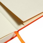 Ежедневник недатированный А5, 160 листов MEGAPOLIS VELVET, твёрдая обложка, искусственная кожа, ляссе, на резинке, тонированный блок 70 г/м2, оранжевый - Фото 17