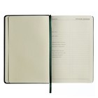 Ежедневник недатированный А5, 160 листов MEGAPOLIS VELVET, твёрдая обложка, искусственная кожа, ляссе, на резинке, тонированный блок 70 г/м2, тёмно-зелёный - фото 23353443