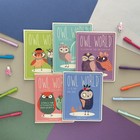 Тетрадь 48 листов в клетку CUTE OWLS, обложка мелованный картон, матовая ламинация Soft Touch, МИКС - фото 23353626