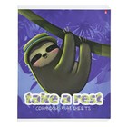 Тетрадь 48 листов в клетку "Карибские ленивцы", обложка мелованный картон, матовая ламинация Soft Touch, МИКС - фото 23353687