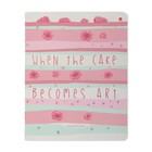 Тетрадь 48 листов в клетку "Ягодный тортик", обложка мелованный картон, матовая ламинация Soft Touch, фольгирование, МИКС - фото 23353749