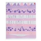 Тетрадь 48 листов в клетку "Ягодный тортик", обложка мелованный картон, матовая ламинация Soft Touch, фольгирование, МИКС - фото 23353742