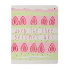 Тетрадь 48 листов в клетку "Ягодный тортик", обложка мелованный картон, матовая ламинация Soft Touch, фольгирование, МИКС - фото 23353748