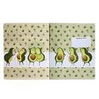 Тетрадь 48 листов в клетку "Авокадо", обложка мелованный картон, матовая ламинация Soft Touch, фольгирование, МИКС - Фото 8
