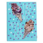 Тетрадь на кольцах, 160 листов в клетку "Мороженое", твёрдая обложка, глянцевая ламинация, сменный блок 60 г/м2 - фото 8081441