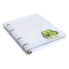 Тетрадь на кольцах, 80 листов в клетку "Авокадо. Любовь", обложка пластик, тиснение фольгой, сменный блок 70 г/м2 - фото 23363465