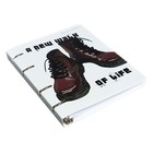 Тетрадь на кольцах, 80 листов в линию "Коричневые ботинки", обложка пластик, сменный блок 70 г/м2 - Фото 2