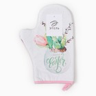 Варежка - прихватка «Этель. Тюльпаны», 20×28 см, саржа, 100% хлопок, ватин 250 г/м² - Фото 4