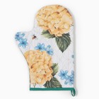 Варежка-прихватка «Этель. Гортензии», 20×28 см, саржа, 100% хлопок, ватин 250 г/м² - Фото 2