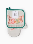 Набор кухонный «Этель. Пасхальный кролик»: варежка-прихватка 20×28 см, прихватка 19×19 см,100% хлопок 9892072