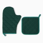 Набор кухонный «Этель. Лесная сказка»: варежка-прихватка 20×28 см, прихватка 19×19 см,100% хлопок - Фото 3