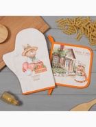 Набор кухонный «Этель. Кролики»: варежка-прихватка 20×28 см, прихватка 19×19 см,100% хлопок - Фото 3