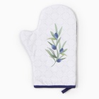 Варежка - прихватка «Этель. Олива», 20×28 см, саржа, 100% хлопок, ватин 250 г/м² - Фото 3