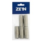 Бочонок ZEIN, 1/2", длина 50 мм, наружная резьба, нержавеющая сталь, фасовка 5 шт. (комплект 5 шт) - фото 24459361