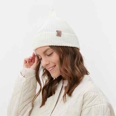 Шапка женская MIST, цвет молочный, размер 54-56 см