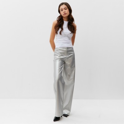 Брюки женские MIST Celebration, размер 42, серебряные