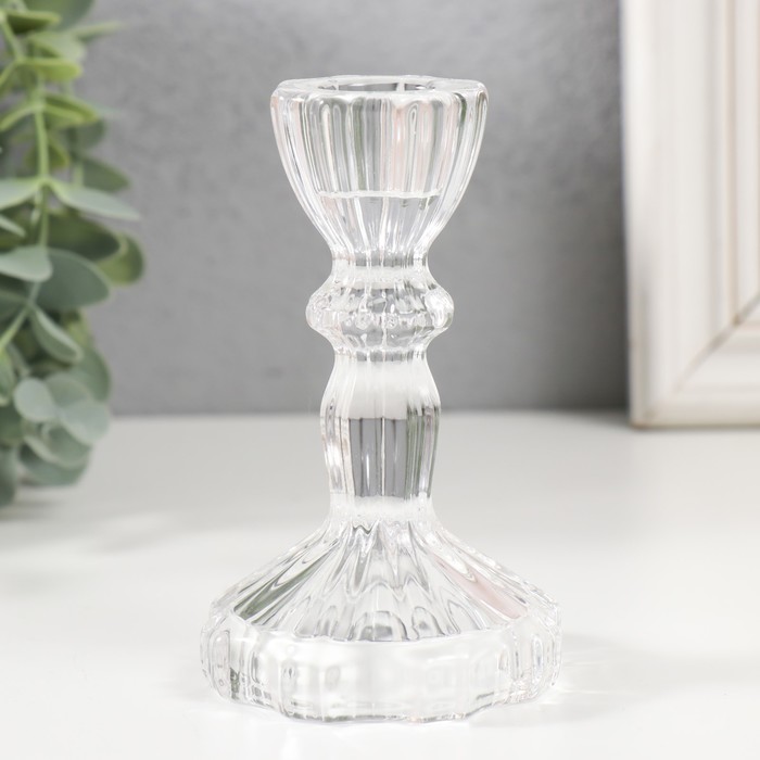 Стеклянный подсвечник на 1 свечу «Воздух. Колонна», прозрачный, 6.3×6.3×11 см Стеклянный подсвечник на 1 свечу «Воздух. Колонна», прозрачный, 6.3×6.3×11 см