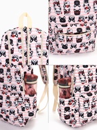 Рюкзак школьный «Собачки», с пеналом,29×12×41 см, розовый - Фото 4