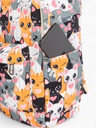 Рюкзак школьный «Котики», с пеналом, 29×12×41 см, разноцветный - Фото 13