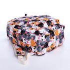Рюкзак школьный из текстиля на молнии, 3 кармана, пенал, цвет разноцветный/оранжевый - Фото 7