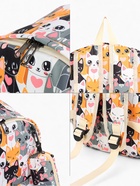 Рюкзак школьный «Котики», с пеналом, 29×12×41 см, разноцветный - Фото 8