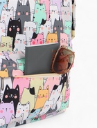 Рюкзак школьный «Коты», с пеналом, 29×12×41 см, разноцветный - Фото 12