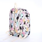 Рюкзак школьный из текстиля на молнии, 3 кармана, пенал, цвет разноцветный - Фото 6