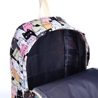 Рюкзак школьный из текстиля на молнии, 3 кармана, пенал, цвет разноцветный - Фото 8
