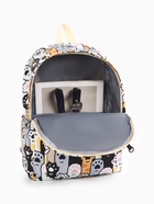 Набор: рюкзак школьный и пенал, с карманами, с принтом, размер 29×12×41 см, белый/серый - фото 52064470