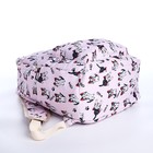 Рюкзак школьный из текстиля на молнии, 3 кармана, пенал, цвет розовый - Фото 4