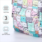 Рюкзак школьный из текстиля на молнии, 3 кармана, пенал, цвет разноцветный - фото 12052535