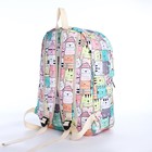 Рюкзак школьный из текстиля на молнии, 3 кармана, пенал, цвет разноцветный - фото 11073383